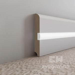 Напольный плинтус с подсветкой LED  (EVROWOOD)